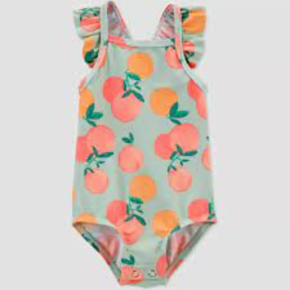 Carters | Fruit Print Flutter Sleeve One Piece Swimsuit | Size 18 Months